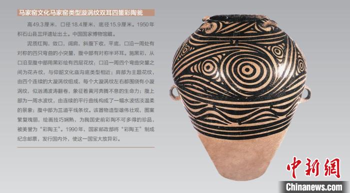 圖為“彩陶王”展板?！∨R夏州融媒體供圖