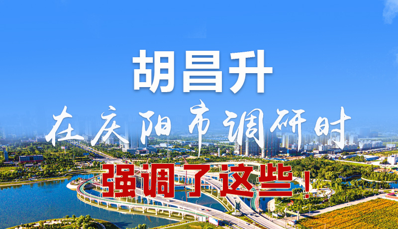 圖解|胡昌升在慶陽(yáng)市調(diào)研時(shí)強(qiáng)調(diào)了這些!