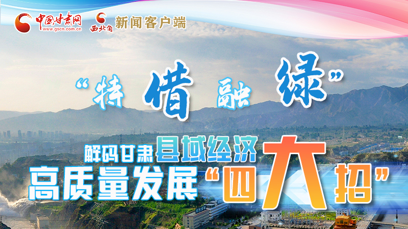 圖解|“特、借、融、綠”解碼甘肅縣域經(jīng)濟高質(zhì)量發(fā)展“四大招”