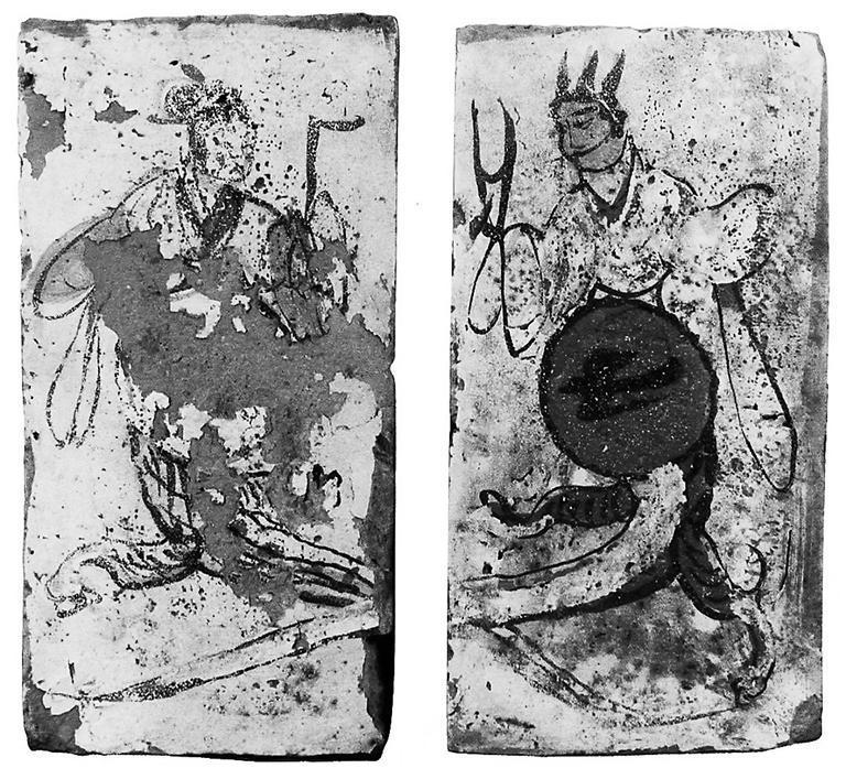 高臺(tái)縣博物館藏魏晉墓出土的女媧、伏羲畫像磚