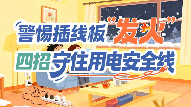 長圖|警惕插線板“發(fā)火”！四招守住用電安全線